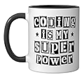 Programmer Coder Computer Coding Code Programming Ceramic Mug, Black/White