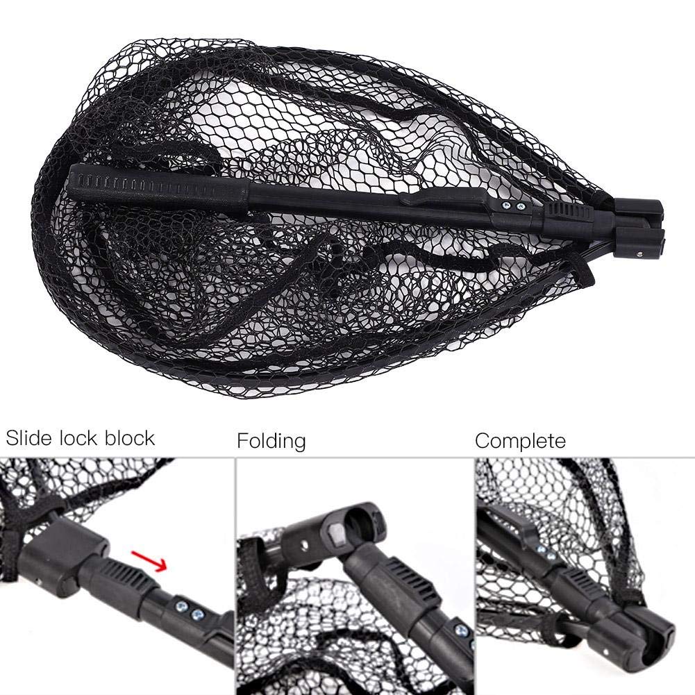 Guadino da Pesca Pieghevole con Manico Telescopico Portatile Leggero per Lago Fiume Mare Accessorio Pesca Ideale per Pescatore