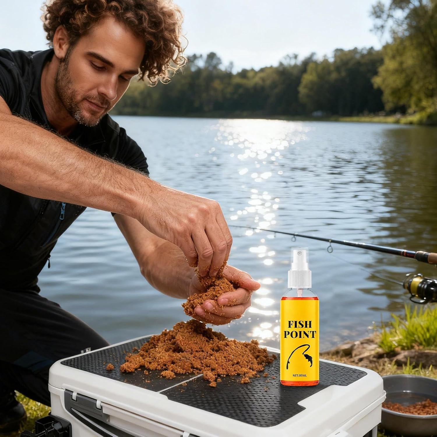 Fish Attractant Liquid 80ml Fish Point Liquid | Bass Lure Enhancer for Lake River Stream Shore Boat Outdoor Trip Bass Trout Angler Dad Husband Boyfriend Men