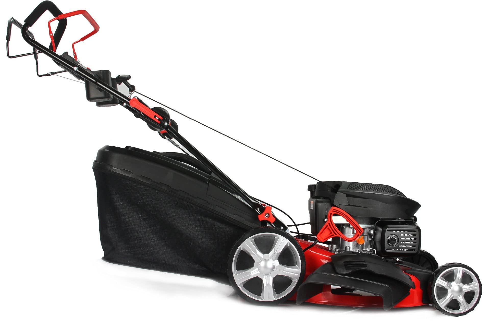 Tosaerba rasaerba a scoppio 173cc Benzina 4.35 CV 3,2KW semovente trazionato area di taglio da 53cm cestino 60 Litri