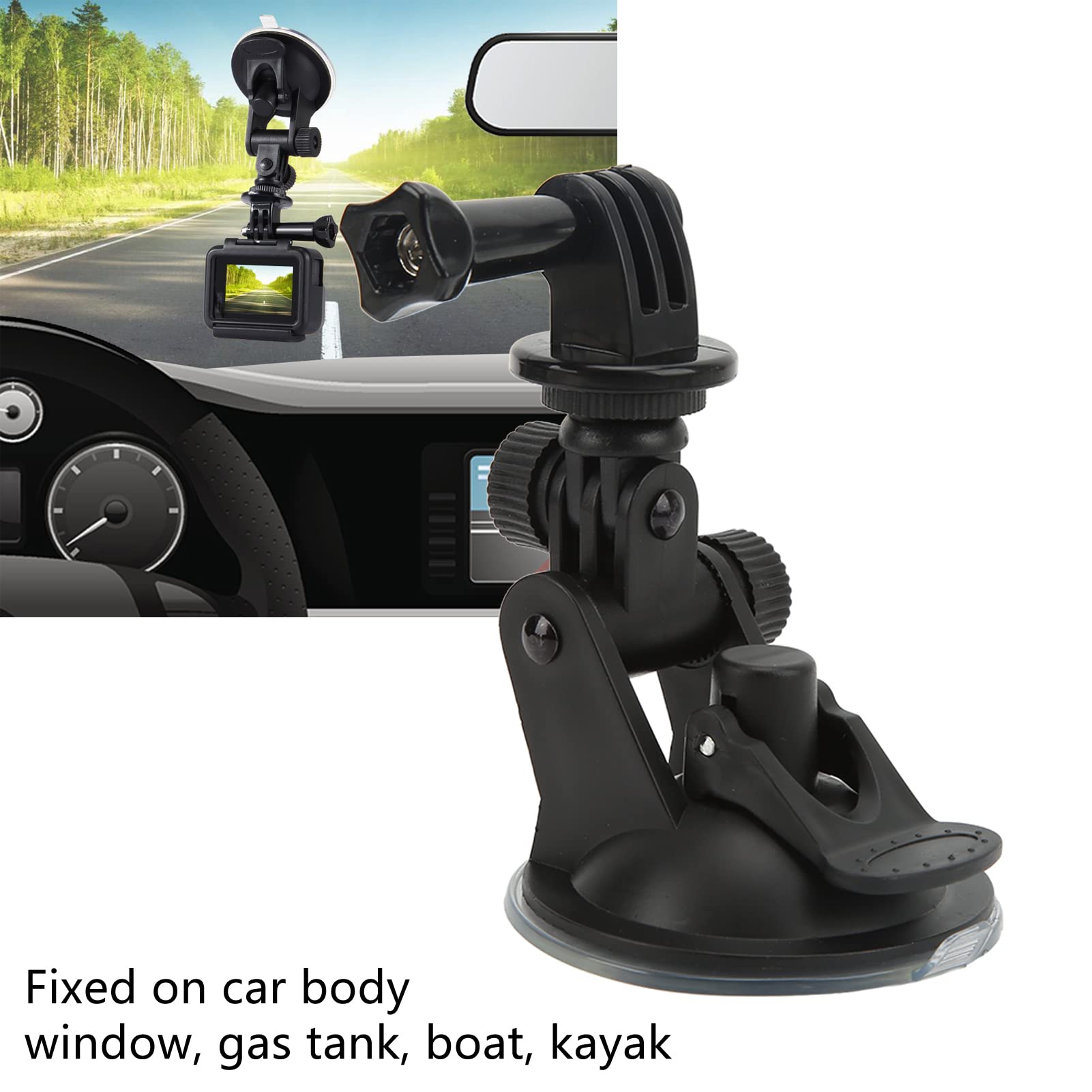 Uchwyt Samochodowy z przyssawką do GoproHero 11 10 9 8 7 6 Kamera Akcji Uchwyt Kamery Sportowej Adapter do Statywu do Deski Rozdzielczej Szyby Przedniej Samochodu z
