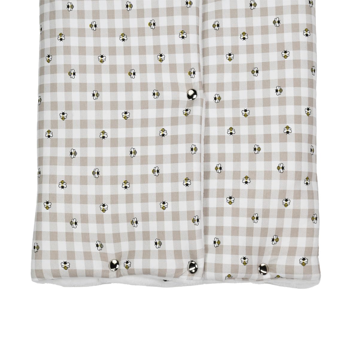JYOKO Kids Saco Capazo para Bebé de Polar Teddy Extra Suave – Antialérgico, Protección Óptima contra el Viento y Frío – Ideal para Piel Sensible, Recién Nacidos y Bebés (Picnic Vichy, Polar)