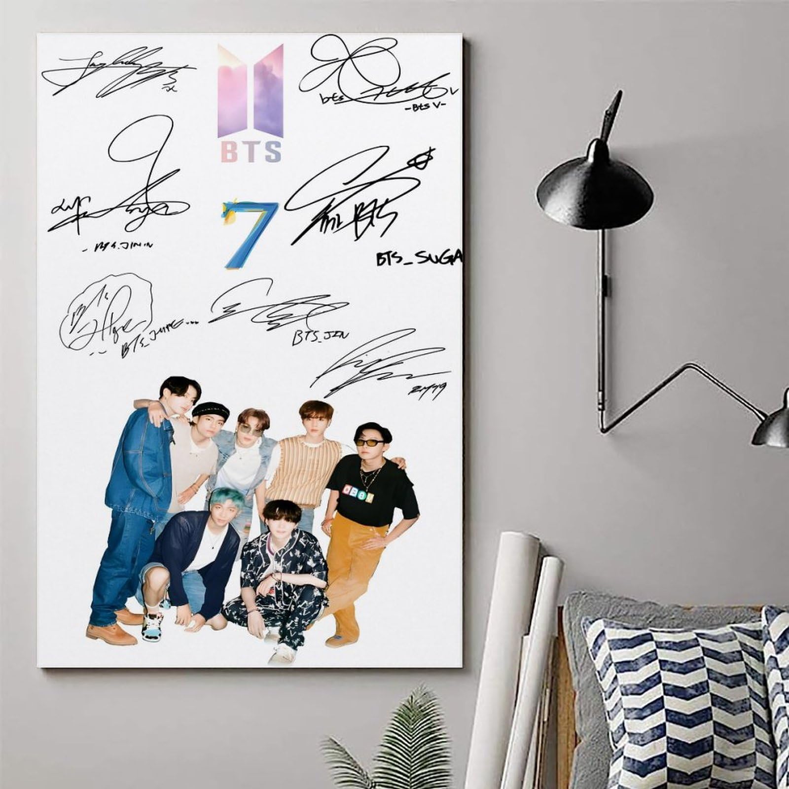 BTS.1 Wall Art Print Decorative BTS Youth Group Signature Picture