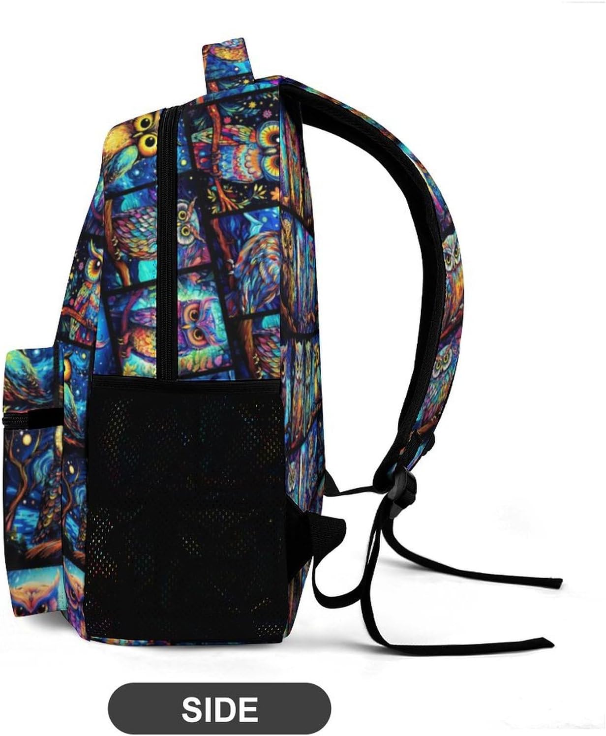 Owl Backpack for Kids Girls Boys School, 16 Inches Cute Owl Theme Bookbag, Adjustable, Large Capacity, Lightweight, Colorful Backpack for School - Image 4