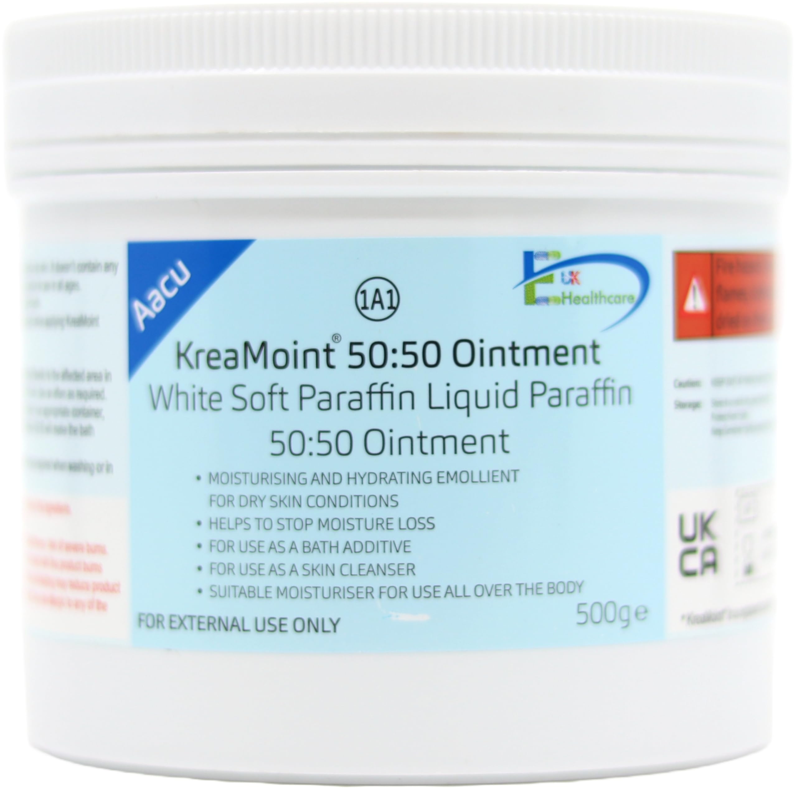 Aacu KreaMoint 50:50 Ointment Liquid Paraffin 50% in White Soft Paraffin 50% 500g