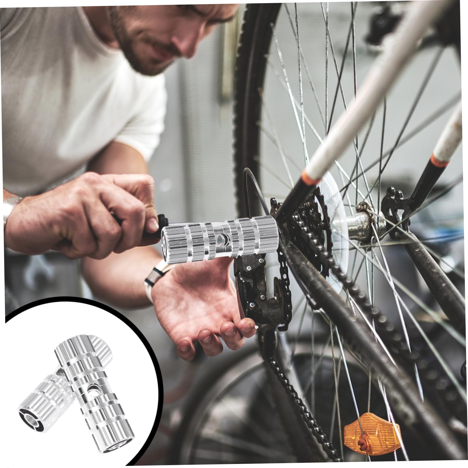 BIUDECO Alloy Peg Pedal for Bike Repair Sturdy Footpeg Aluminum Alloy Material for