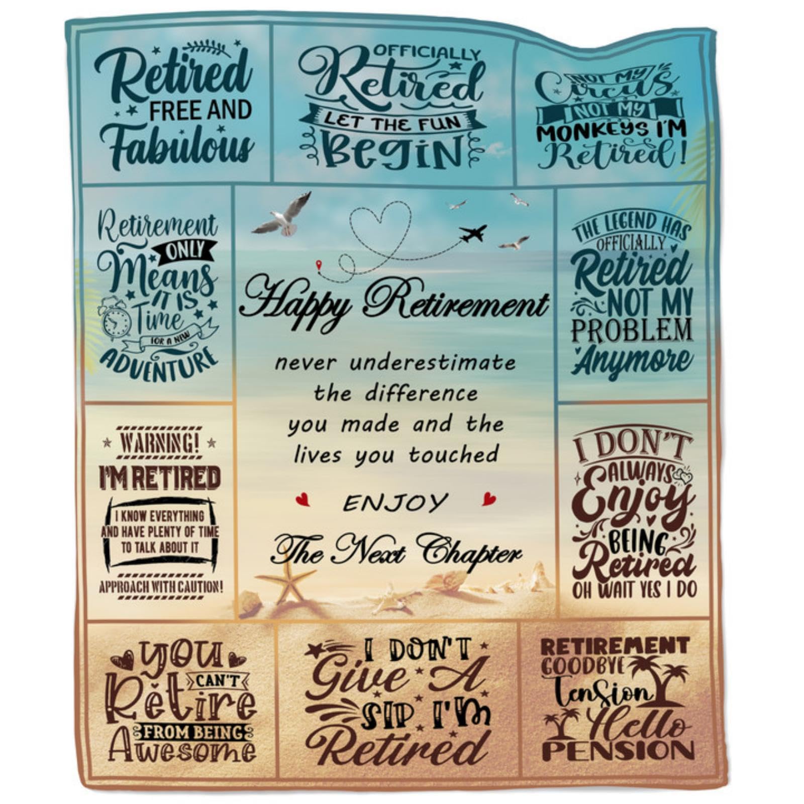 Ebmdsia Retirement Gifts for Women, Goodbye Gifts for Coworkers Throw Blanket 50"X60"