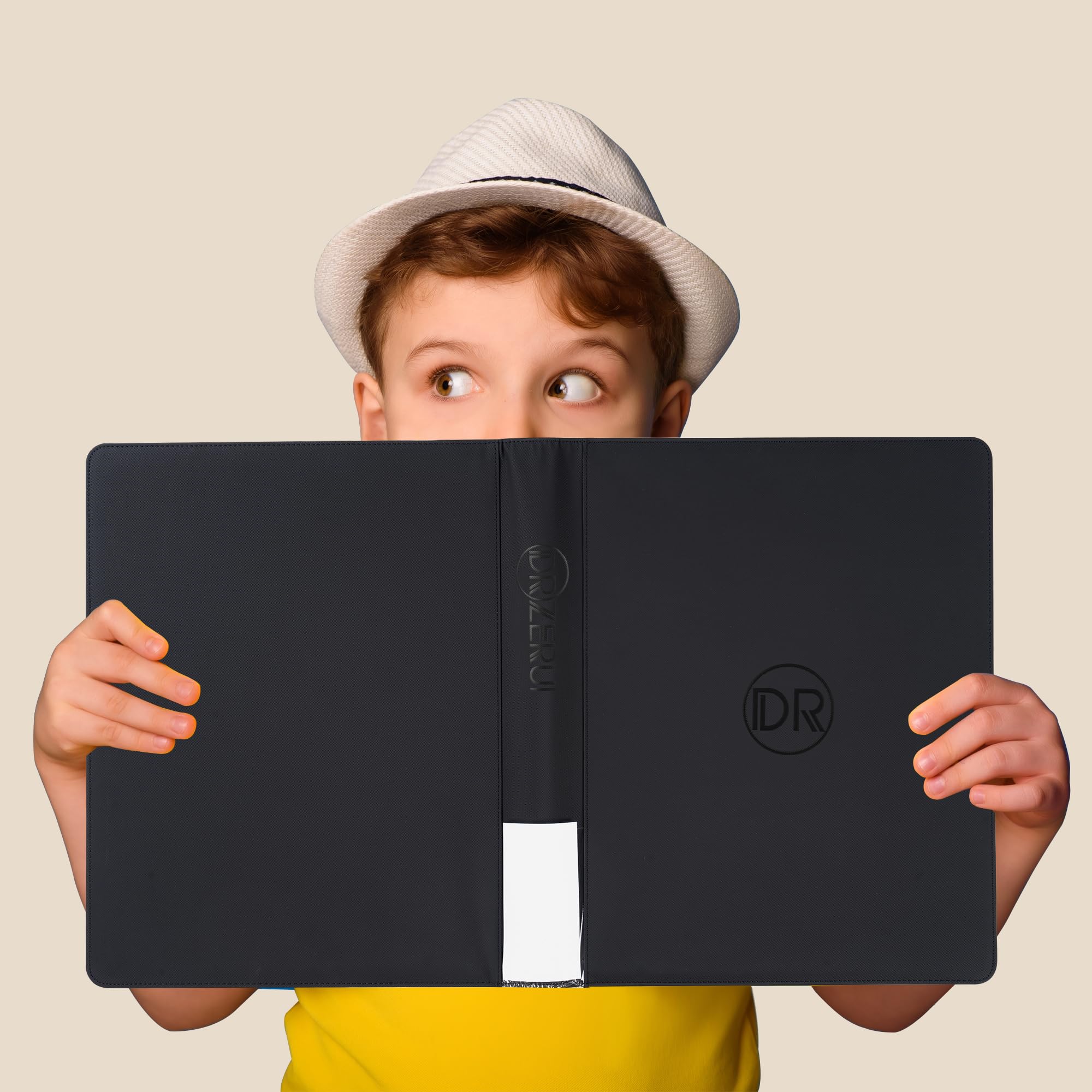 DRZERUI Toploader Binder, Holds 288 Top Loaders for Cards, 9 Pocket Top Loader Binders with Sleeves for 3