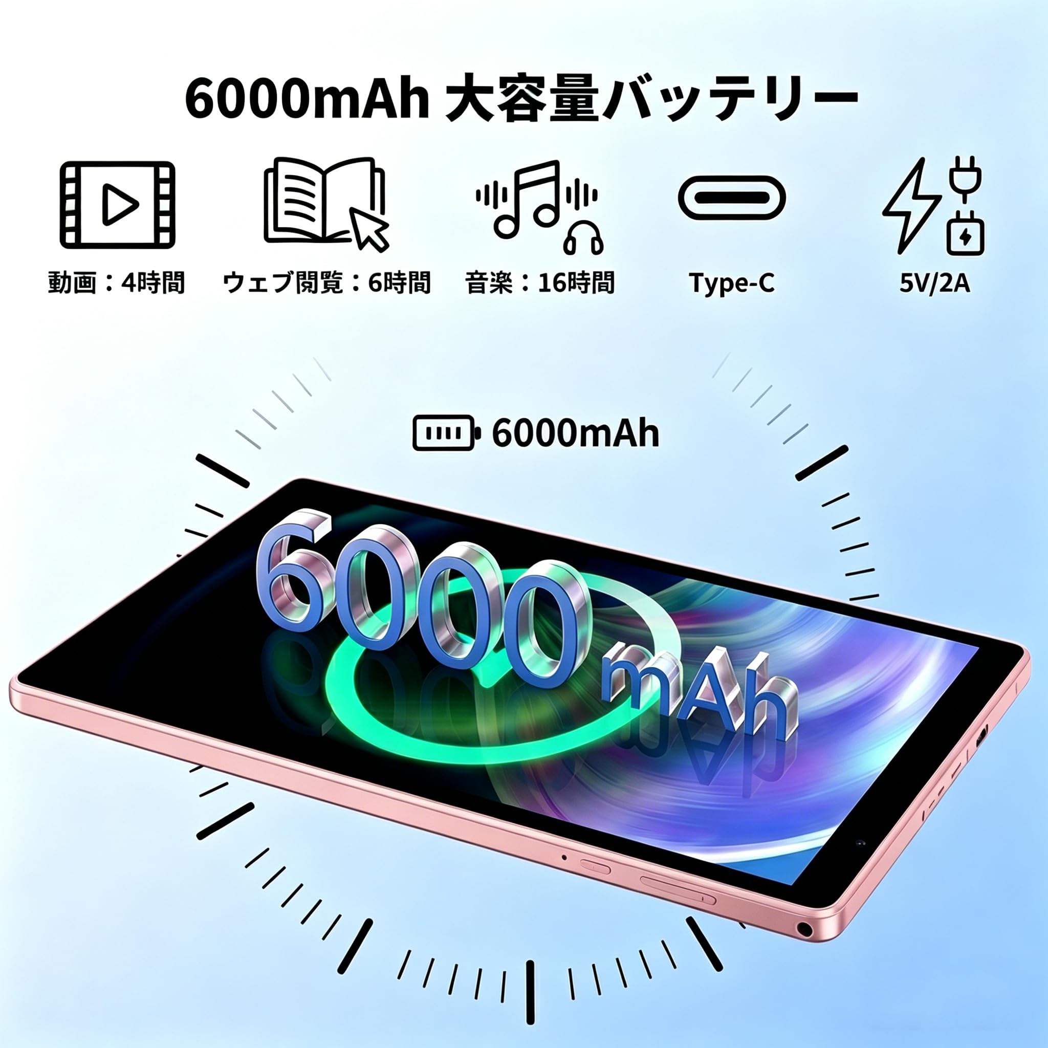 Amazon.co.jp: タブレット 10インチ Wi-Fi6モデル Android16 32GB ROM+
