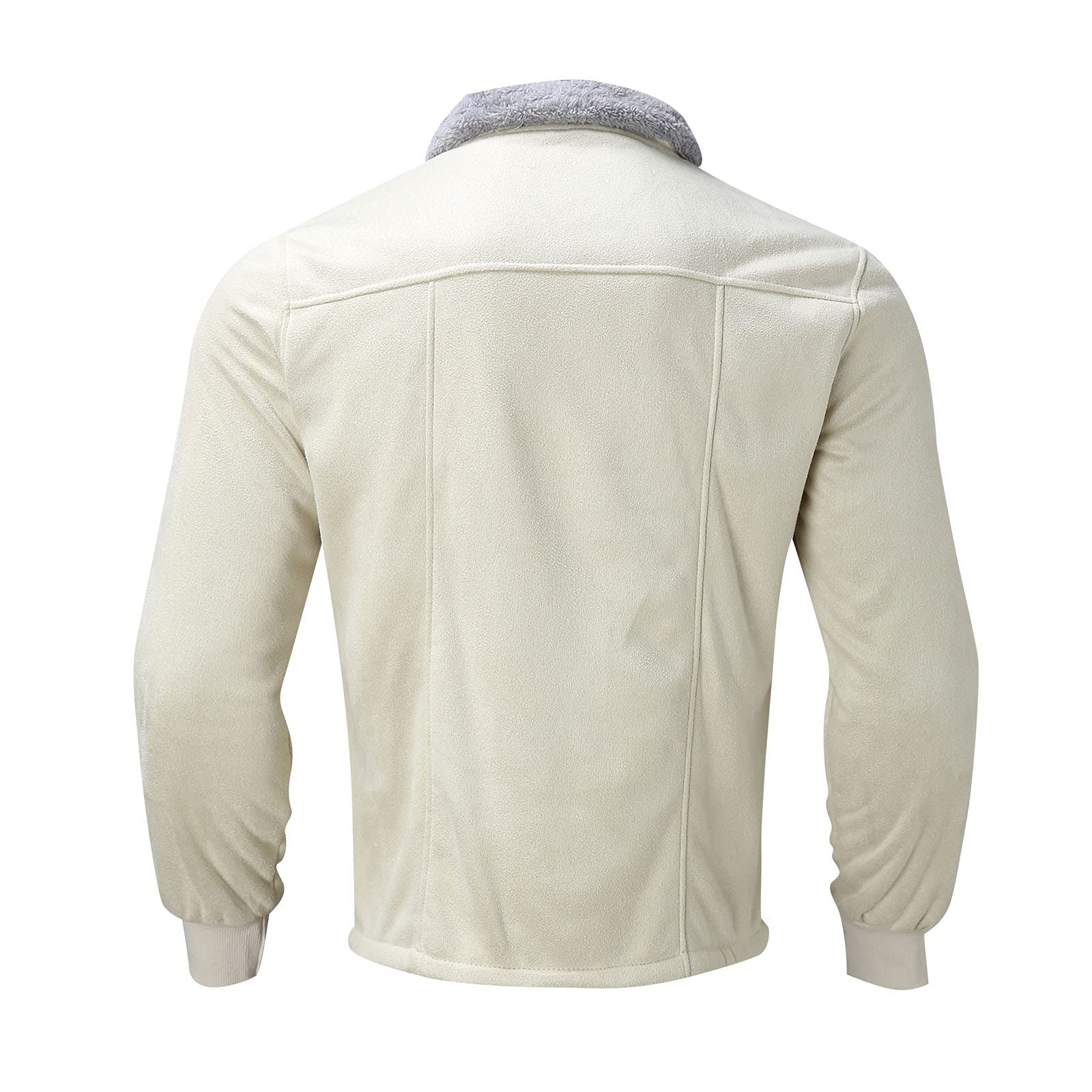 Genérico Sudaderas Con Capucha Para Hombre Sudaderas Con Capucha Para Hombre Sudadera De Tejido Polar Pesado Cremallera Sudadera Polar Cálida De Invierno Peso Medio Cuello Redondo