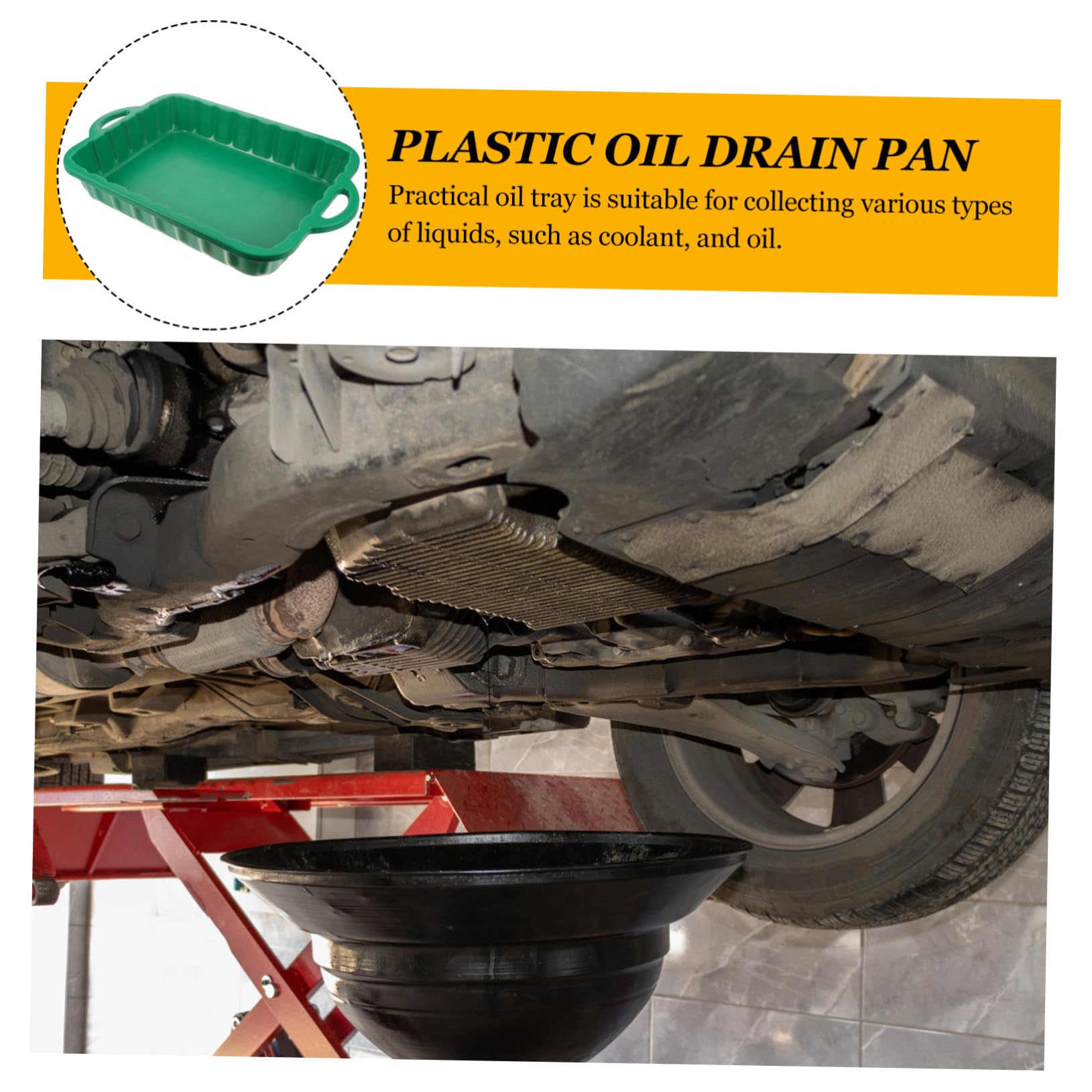 Vert Bac en D’huile Plastique de Récupération pour Vidange Automobile
