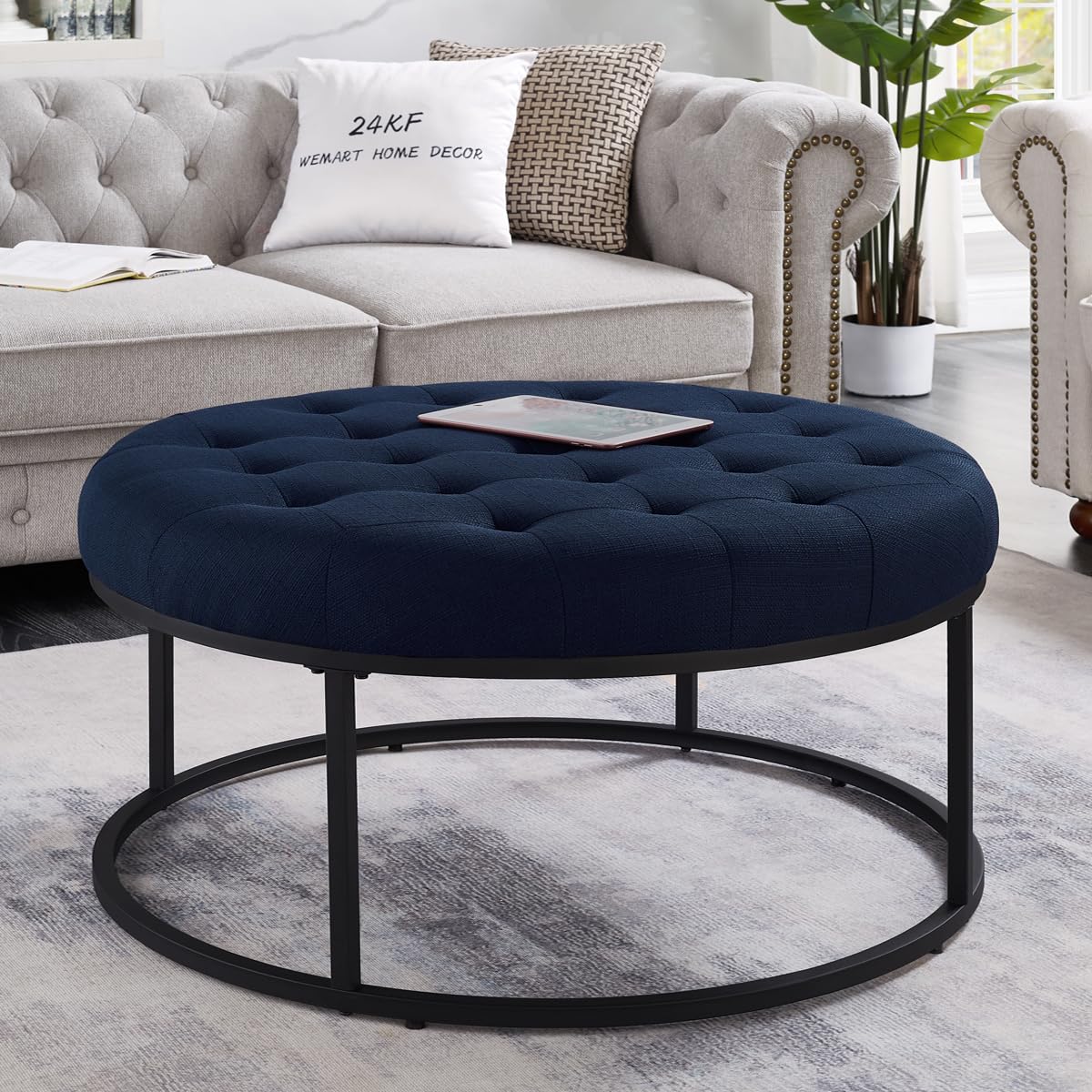 Amazon.com: 24KF Middle Century Upholstered Tufted Coffee Table 