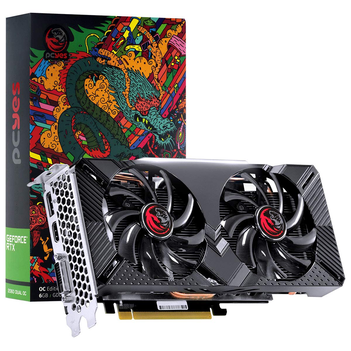 PLACA DE VIDEO NVIDIA RTX 2060 OC 6GB GDDR6 192 BITS DUAL-FAN