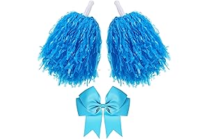 Seahawks Cheerleading Pom Poms with Hair Bow