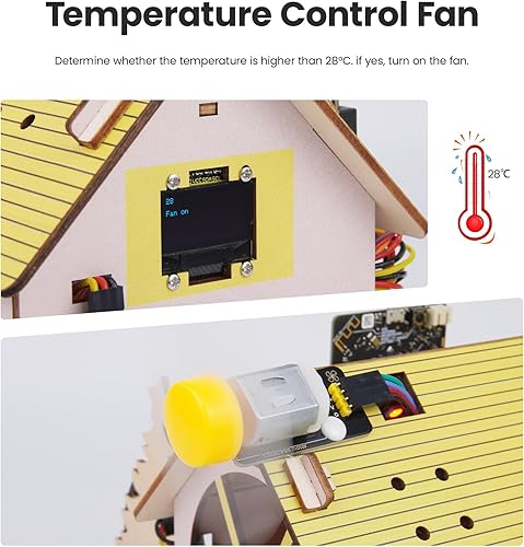 Miniatura 6 de Microbit Smart Home Kit para Microbit V1 y V2, kit educativo STEM con tutorial en línea (sin Microbit y batería AAA, amarillo