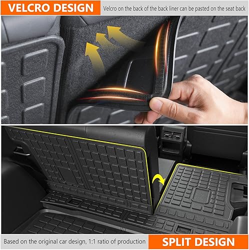 Miniatura 6 de powoq Alfombrilla de maletero compatible con Honda CRV 2017-2022, alfombrillas de repuesto para accesorios Honda CRV 2017-2022 (se ajusta al modelo