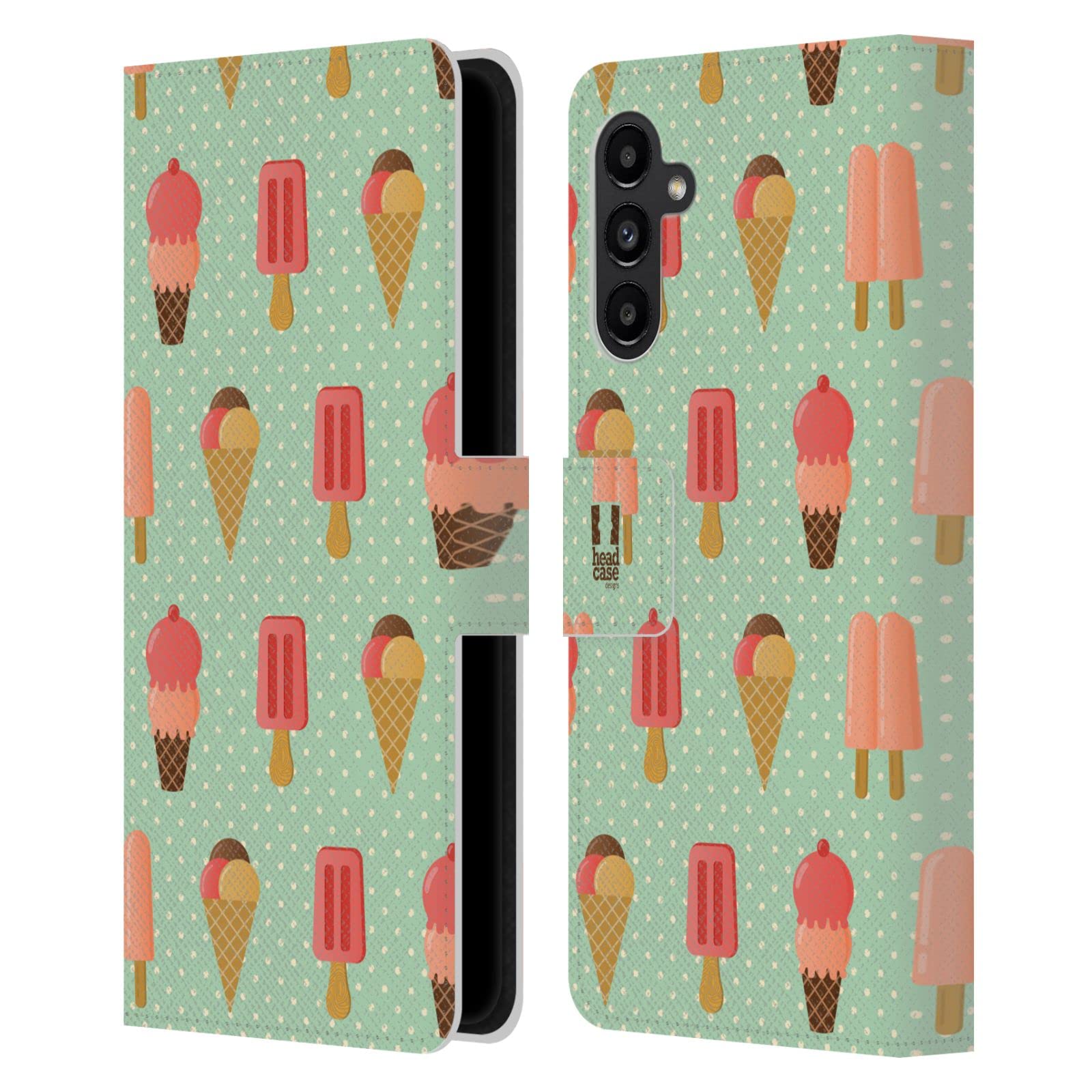 Funda de cuero tipo libro para Samsung A13 5G con cierre magnético y diseño de frutas 7