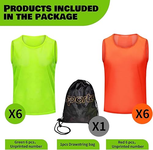 Miniatura 6 de 122448PCS Pinnies Youth Team Pennies para Deportes Niños y Chalecos Scrimmage para Fútbol Baloncesto Jersey Practice