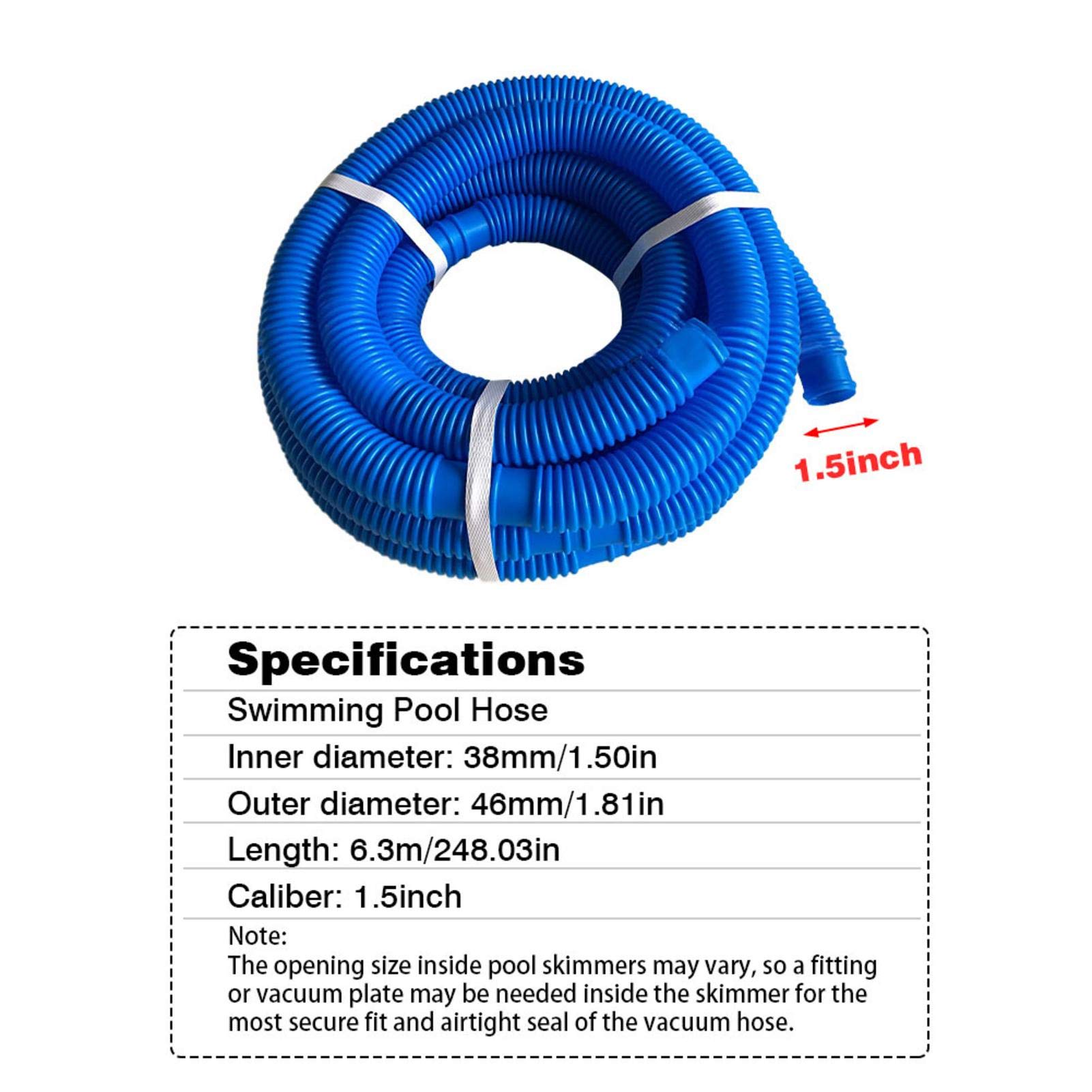 Yiida Manguera de piscina,Manguera de agua Piscina Resistente al agua | Práctico Conector de manguera flexible,Resistente la luz UV y agua clorada