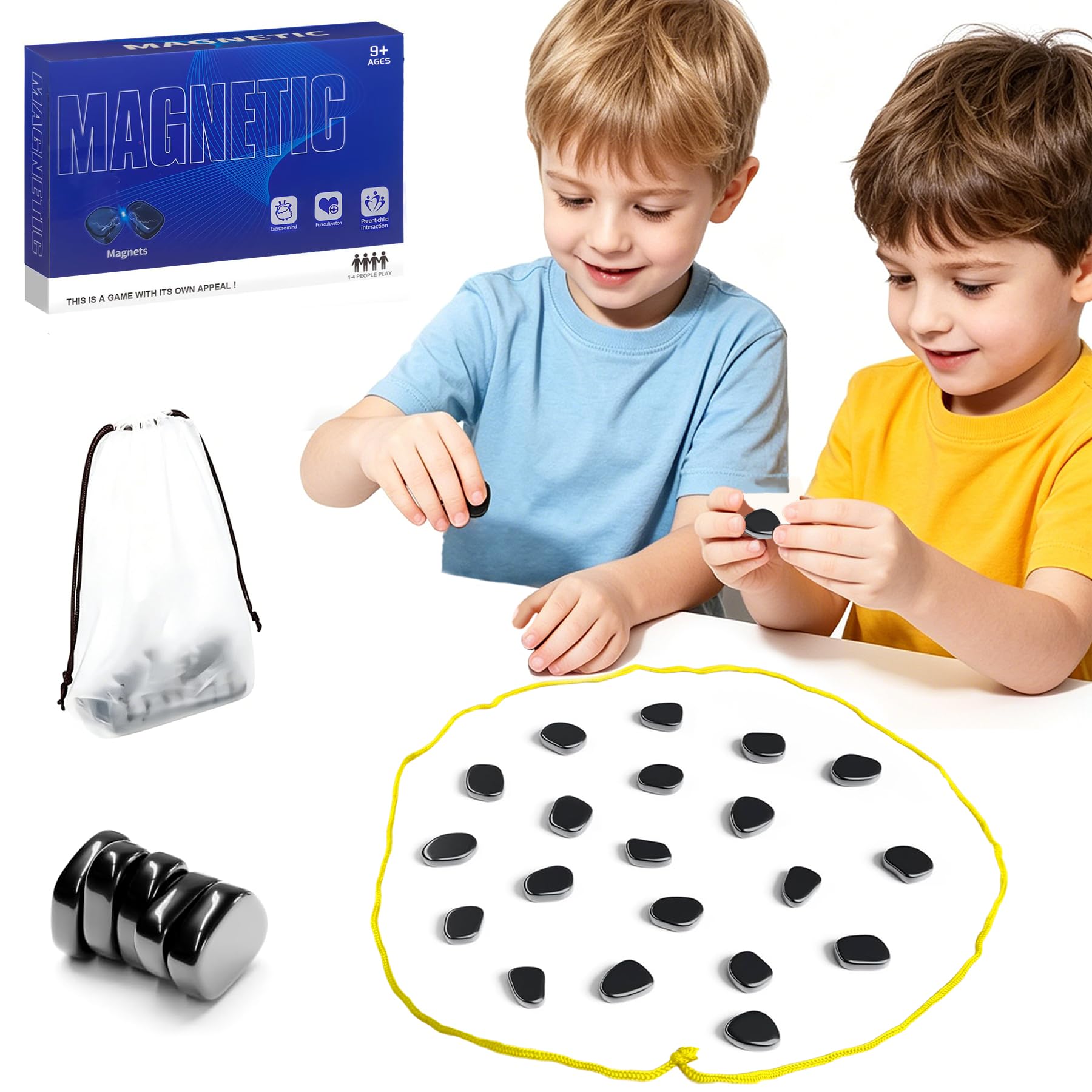 Magnetisches Schachspiel 20 sztuk,Nieregularnych Kamieni (20) | Przenośny Szach Magnetyczny Magnetyczna gra dla Dorosłych Akcesoria Imprezowe dla Spotkań Rodzinnych