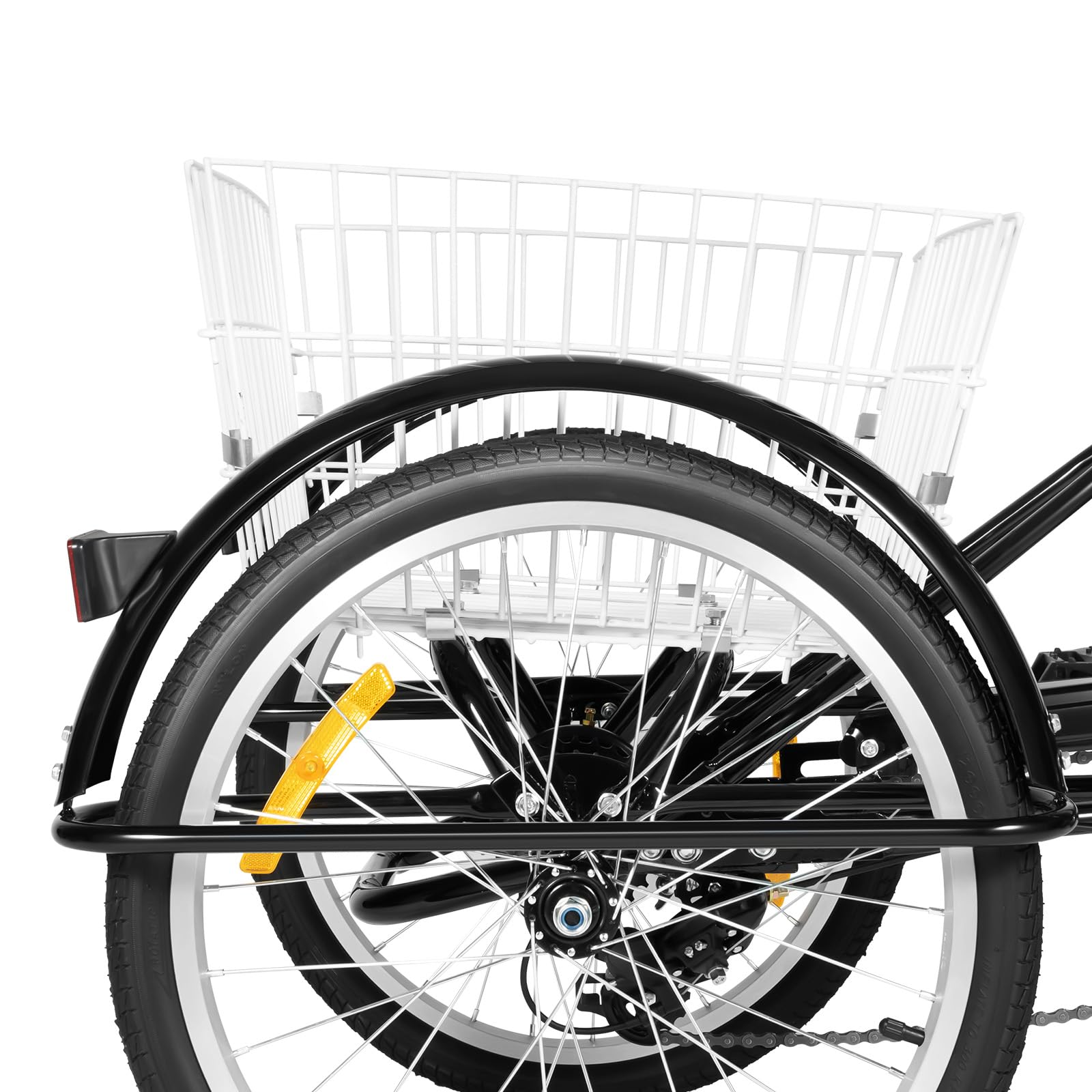 20 Zoll Dreirad für Erwachsene, 8-Gang-Fahrrad, Seniorenfahrrad, Erwachsenenfahrrad mit Einkaufskorb, geeignet für Outdoor-Sport, Freizeit, Dreirad für Erwachsene.