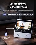 SwitchBot Caméra à sonnette de porte, pas d'abonnement, comprend moniteur, options de puissance double, vue de la tête aux pieds, 2K Vidéo, 2-Way Audio, détection de mouvements, système d'interphone sans fil, compatible avec Alexa & Google Home
