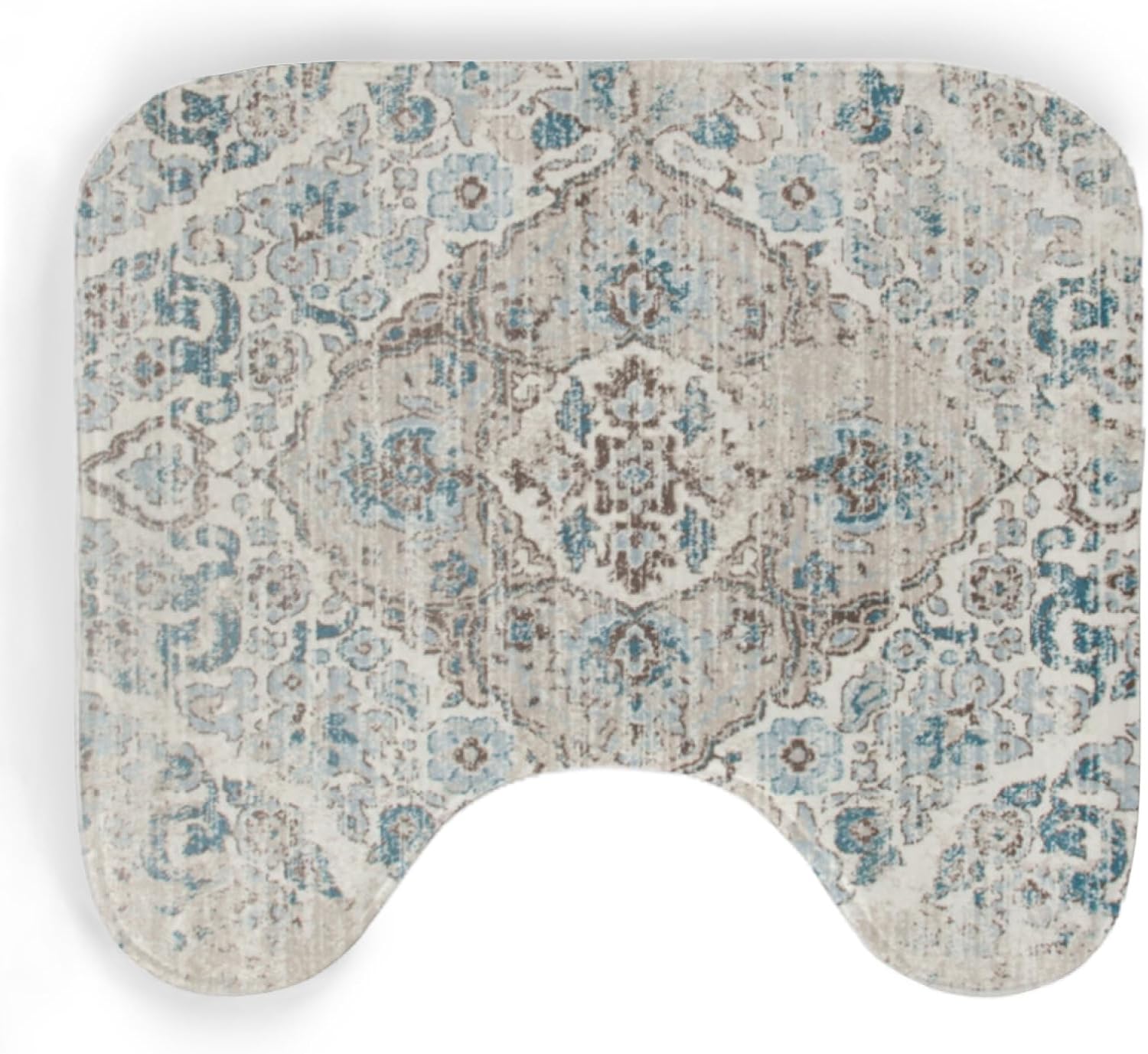 Toilet Rug U-Shaped - Super Absorbent & Non-Slip Bathroom Rug, Soft Plush Toilet Surround Mat, Machine Washable, Fits Standard Toilet Base 16x20 Inch, Boho Style - Image 9