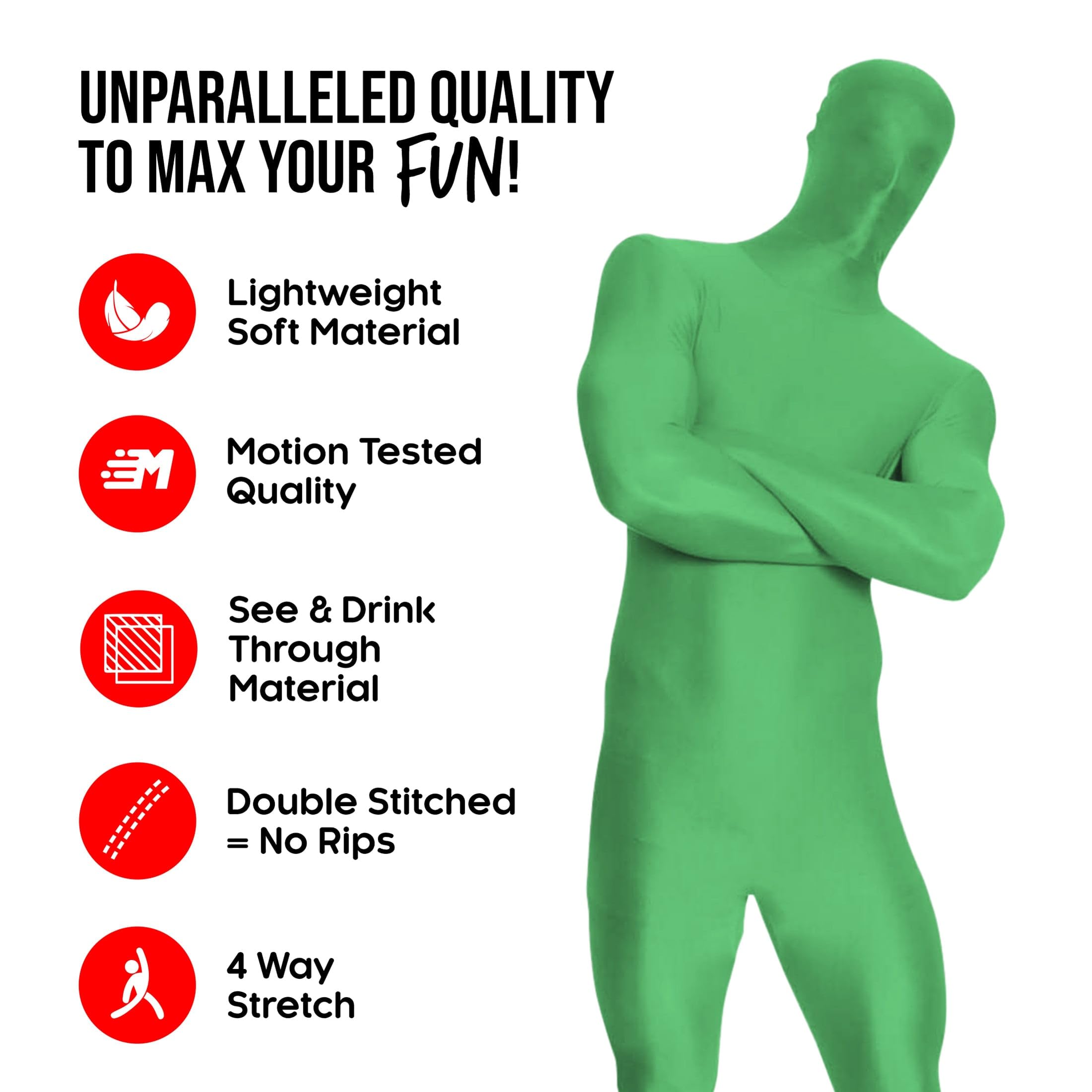 Morphsuits Niebieski Kombinezon StretchSuits Uniseks Pełny bez Nadruku Przebranie Halloween Karnawał, XL