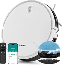 Linsar - Saugroboter mit Wischfunktion - Staubsauger Roboter - mit APP - 120 Min Akku - Saug und Wischroboter - für Teppich, Tierhaar & Hartböden - Roboterstaubsauger mit Ladestation & Fernbedienung