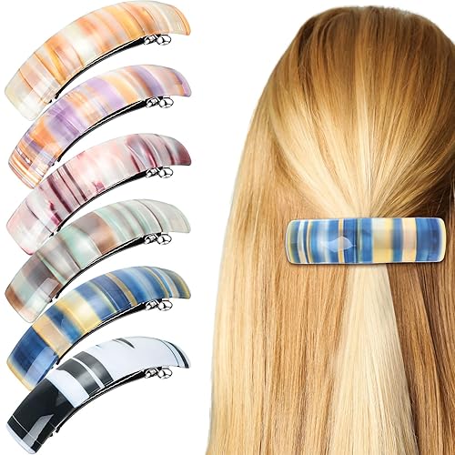Miniatura 11 de WILLBOND 6 piezas pasadores de pelo para mujer, pasadores grandes para el cabello, clips franceses, broche retro para regalos de mamá, accesorios