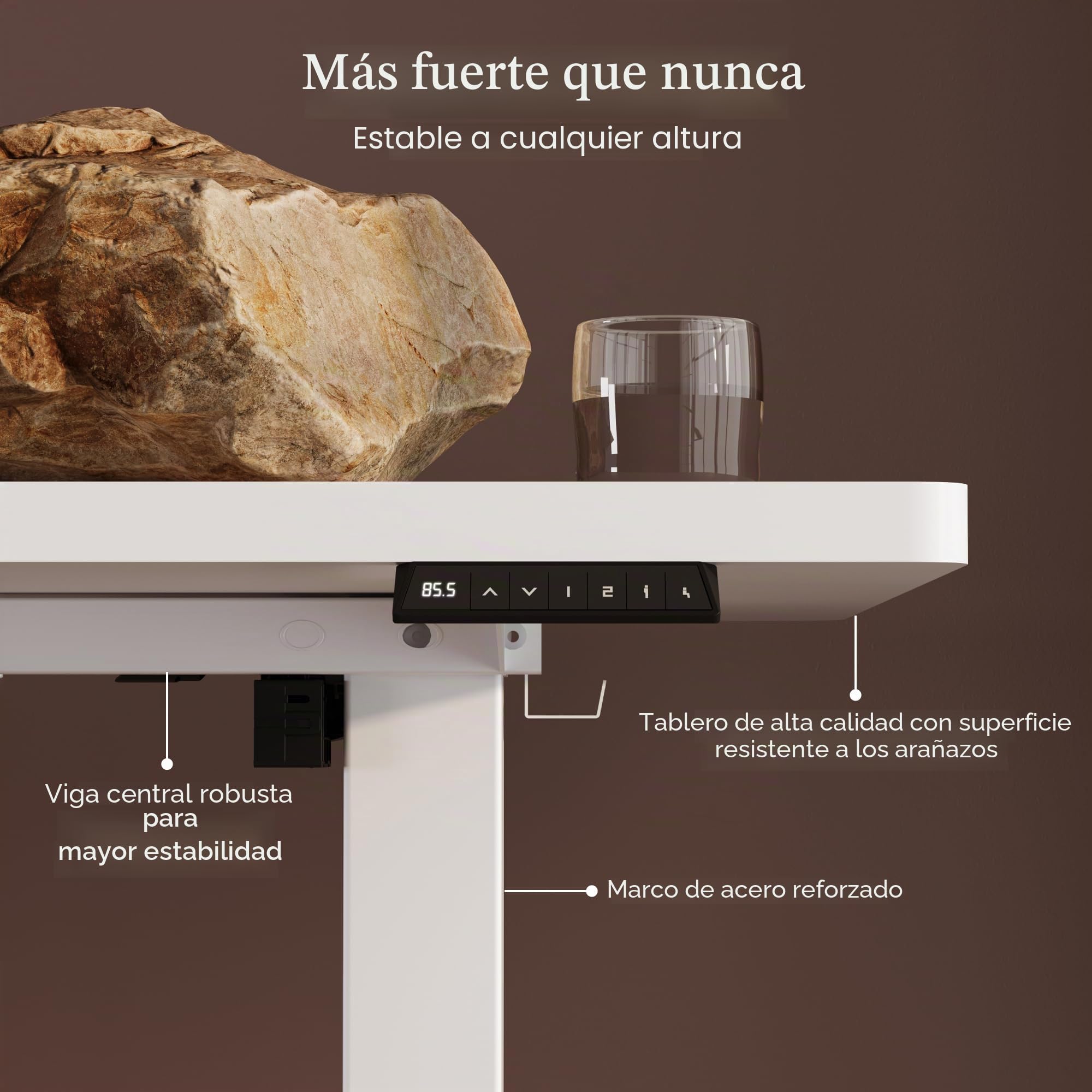 FLEXISPOT Escritorio Elevable Eléctrico 160x60 cm con Soporte para Monitor y Almacenamiento, Carga 100 kg, Regulable en Altura con Memoria, Estante y Cajones, Fácil Montaje, Blanco