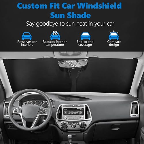 Miniatura 27 de Parasol para parabrisas compatible con Mazda CX30 2019-2025, protector plegable para parabrisas que bloquea los rayos UV y la protección reflectante