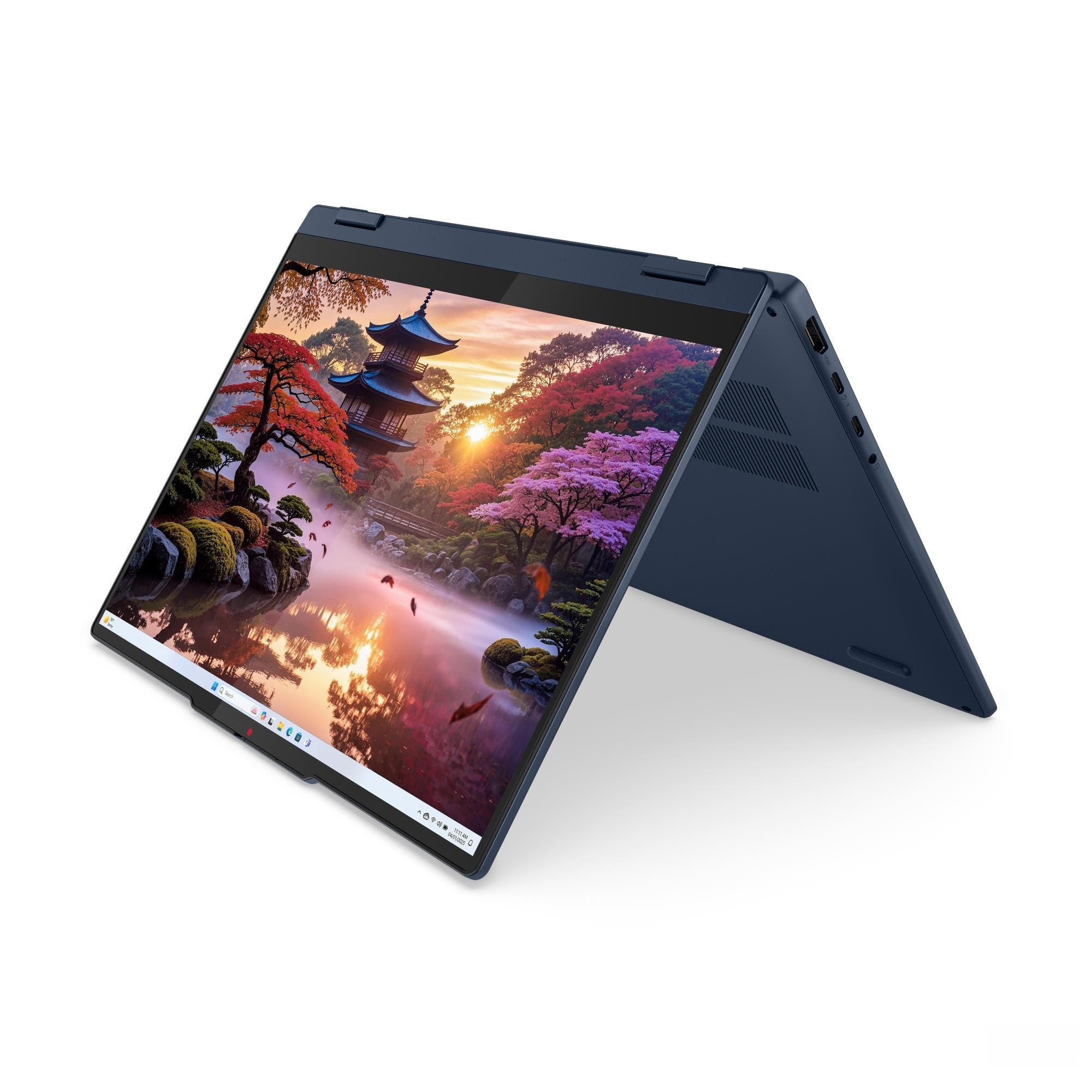 Lenovo IdeaPad 5 2-in-1 Personal Laptop, 2025, 14" 1920x1200 Touch, AMD-8 Core Ryzen AI 7 350, 16GB LPDDR5, 2TB SSD, Win11 Pro, Backlit KB, Wi-Fi 7, BT 5.4, 1080P + IR Camera, Cosmic Blue