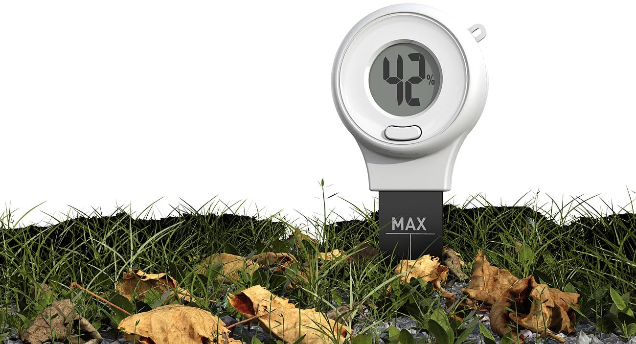 Royal Gardineer Bodenfeuchtetester: 12er-Set Digitale Boden-Feuchtigkeitsmessgeräte für Pflanzen, LCD (Feuchte Bodensensor, Pflanzen Sensor)