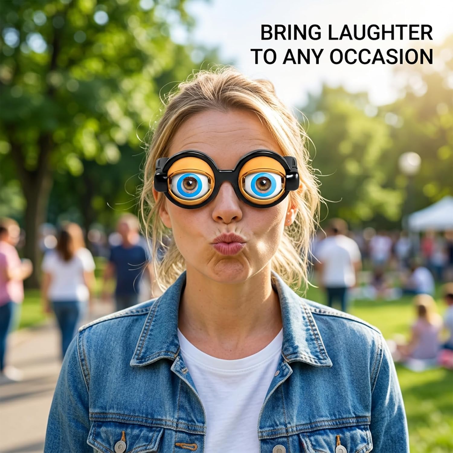 2-Piece Set with Funny Goggles, Funny Goggles and Funny Glasses for Adults, Classic and Vibrant Green Styles for Parties and Events