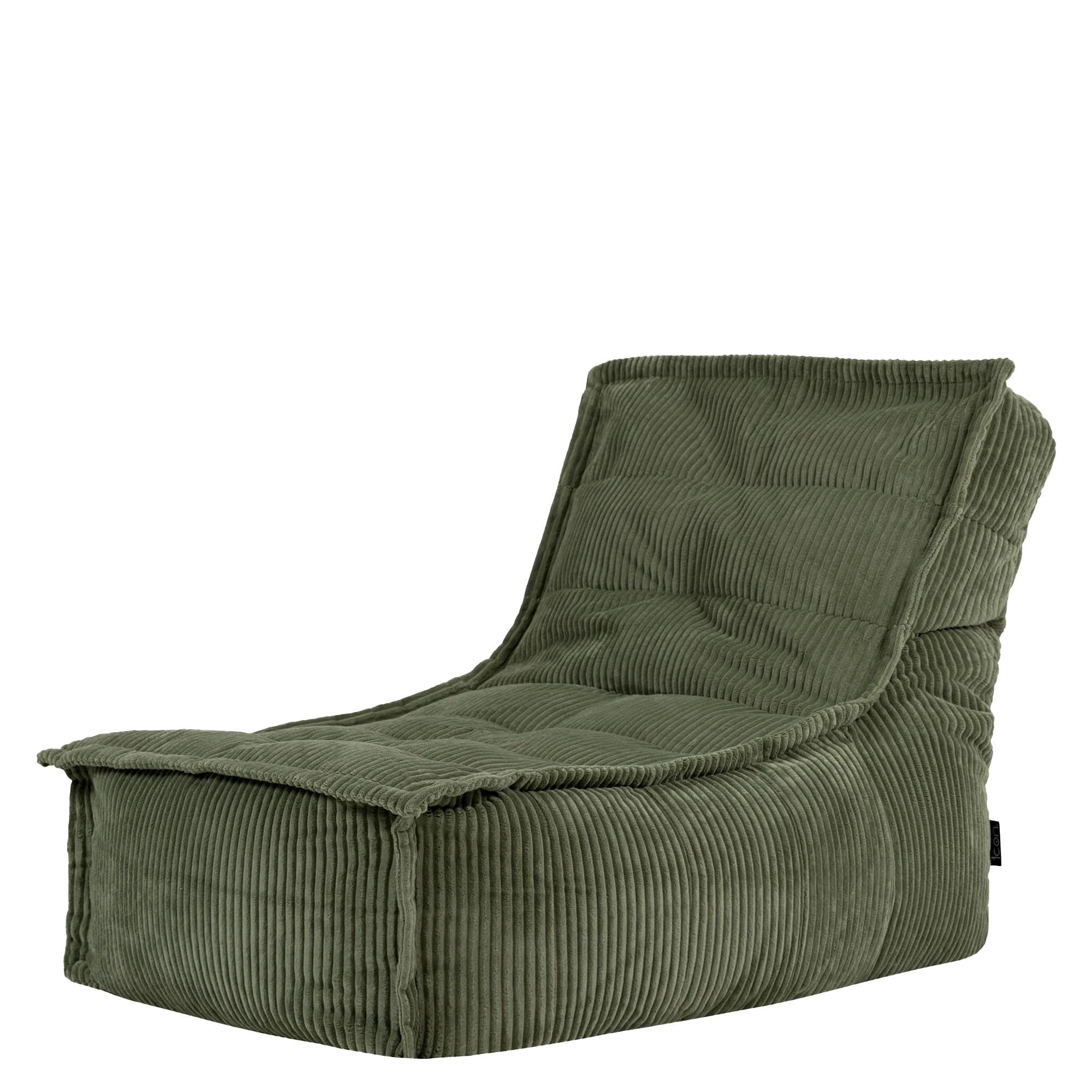 icon Dolce Cord Bean Bag Lounger with Filling Included, Green