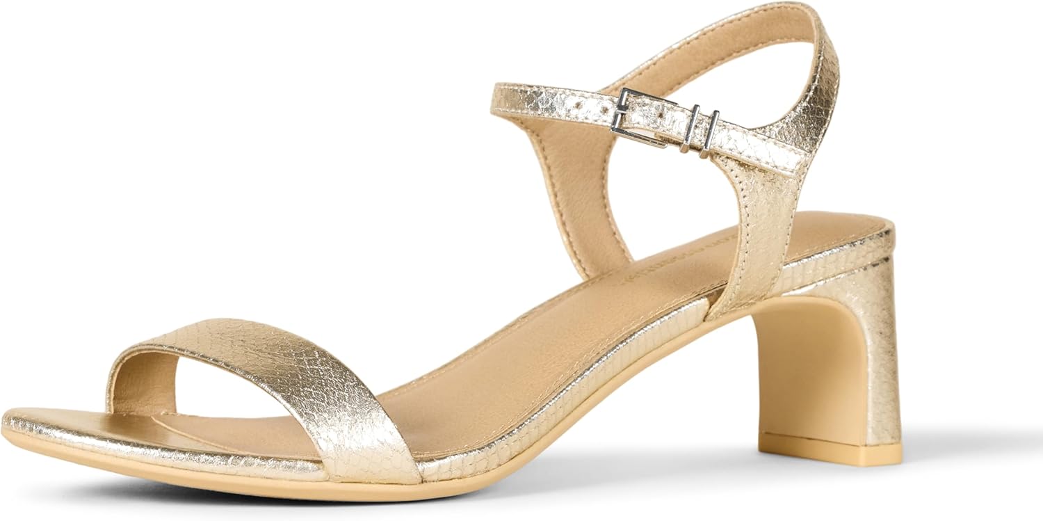 Amazon Essentials Women's Ankle Strap Low Heel