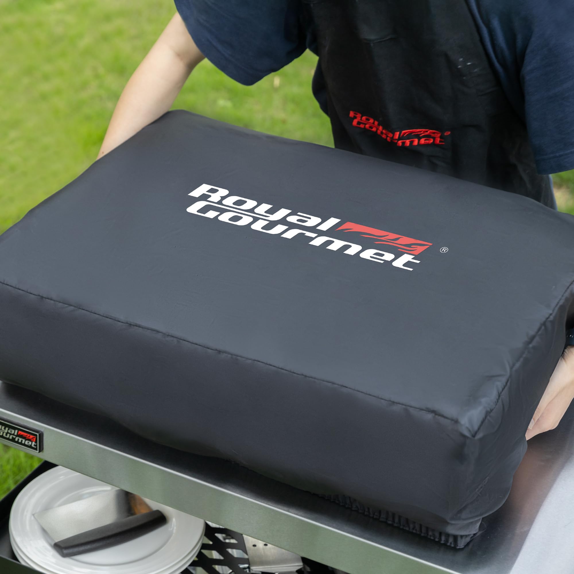 Royal Gourmet Gasplatte aus emailliertem Stahl, 3 Brenner, Leistung 7,5 kW, Kochfläche 62,0 x 35,5 cm, tragbar für Camping und Outdoor
