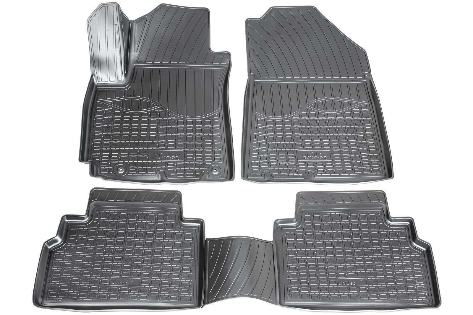 RECAMBO Juego de alfombrillas de goma y bandeja para maletero para Kia Soul III, tipo SK3, a partir de 04.2019, con subwoofer, 100% a medida, alfombrillas para coche y maletero de TPE antideslizante