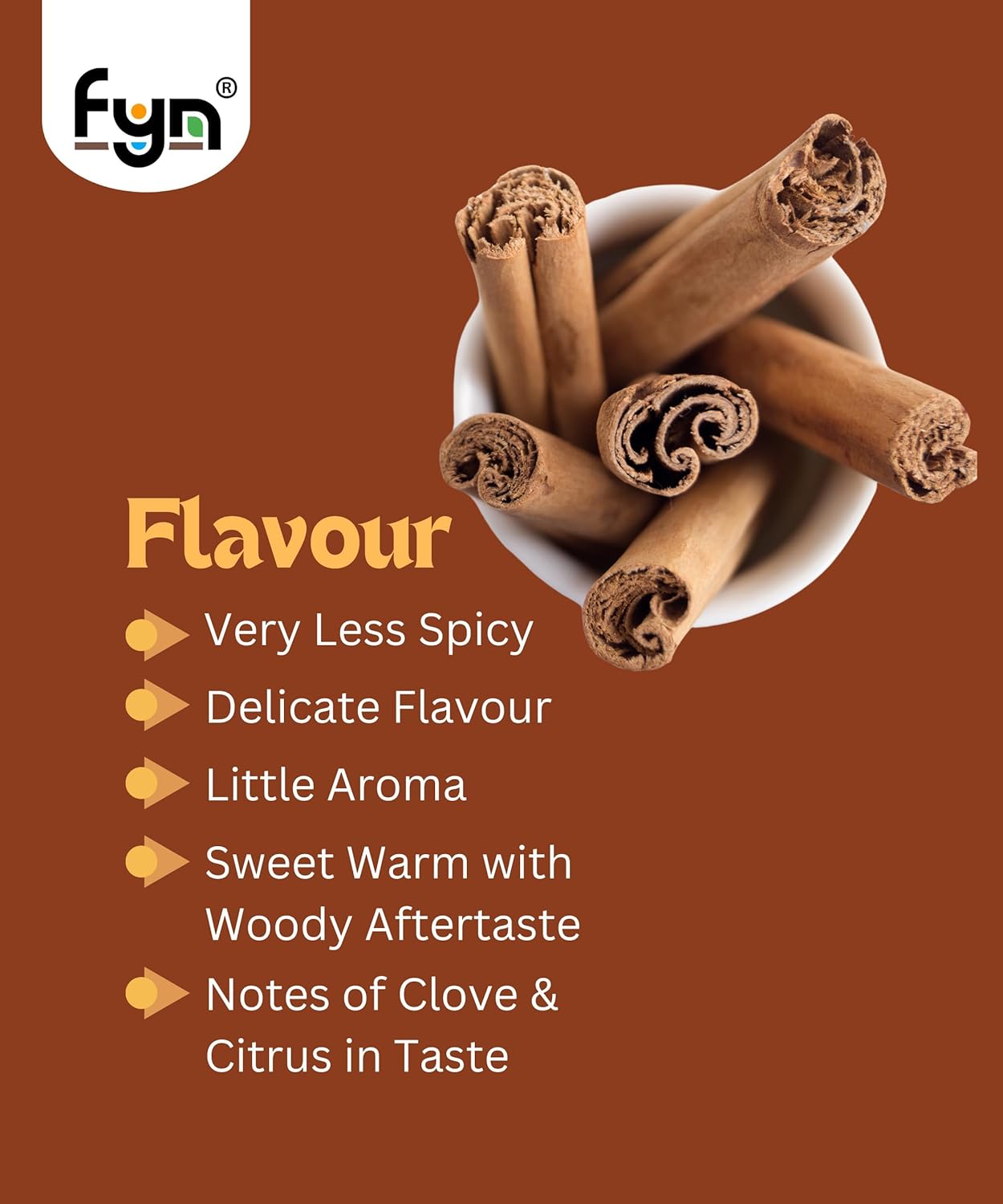 FYN True Sri Lankan Cinnamon Quills / World's Finest Ceylon Dalchini (100g)