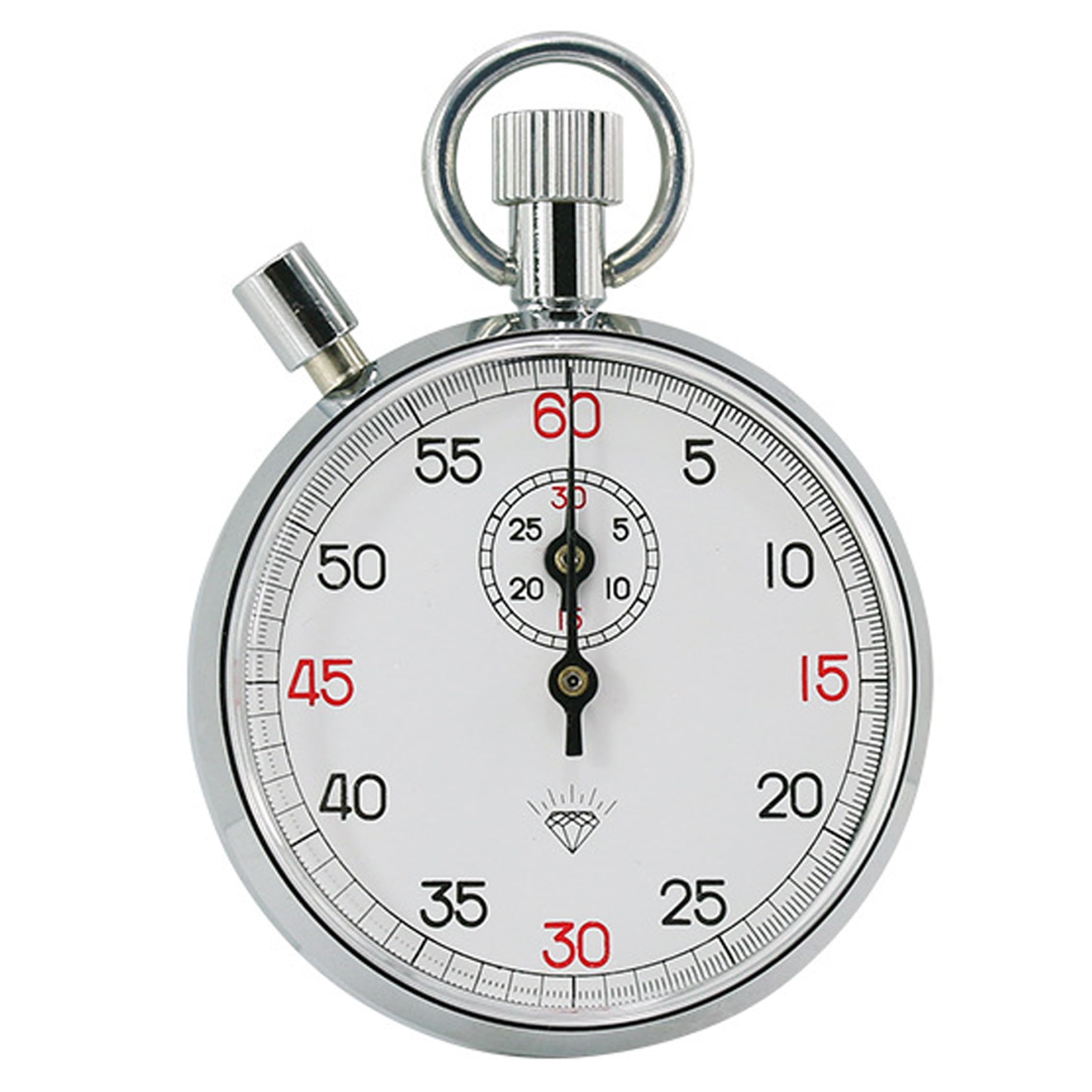 Otbushit 806 Mechanical Stopwatch, 13-Jewel Analog Timer With Pause Function - Metal Case With Lanyard For Sports, Physics Experiments, Competitions (60S/30M Timing)