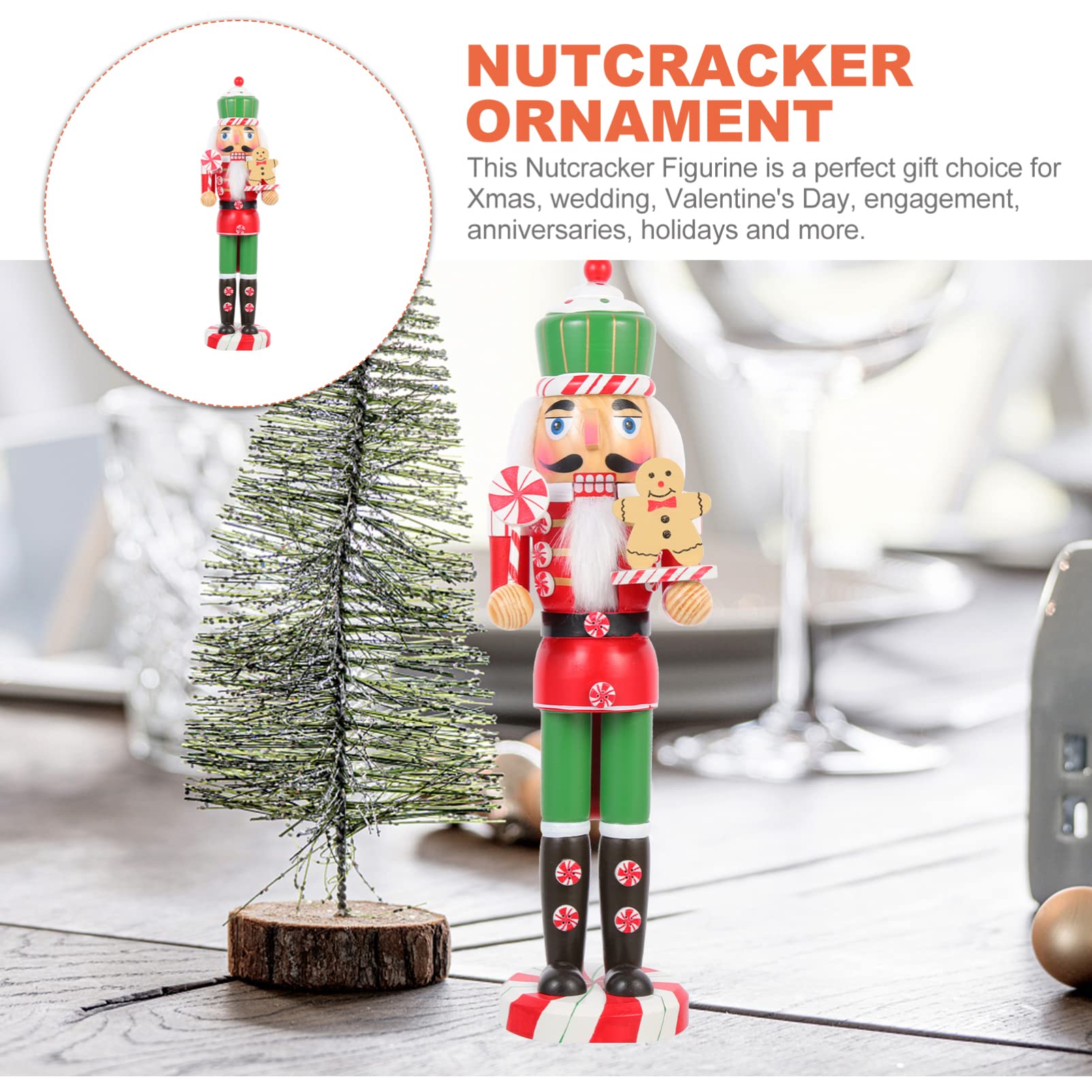 Toyvian Ornement Casse-Noisette Décor De D'épice Casse-Noisette Figurine De Casse-Noisette De Bureau Casse-Noisette De Noël à Collectionner Casse-Noix De Noël Intérieur Bois Toque 35c
