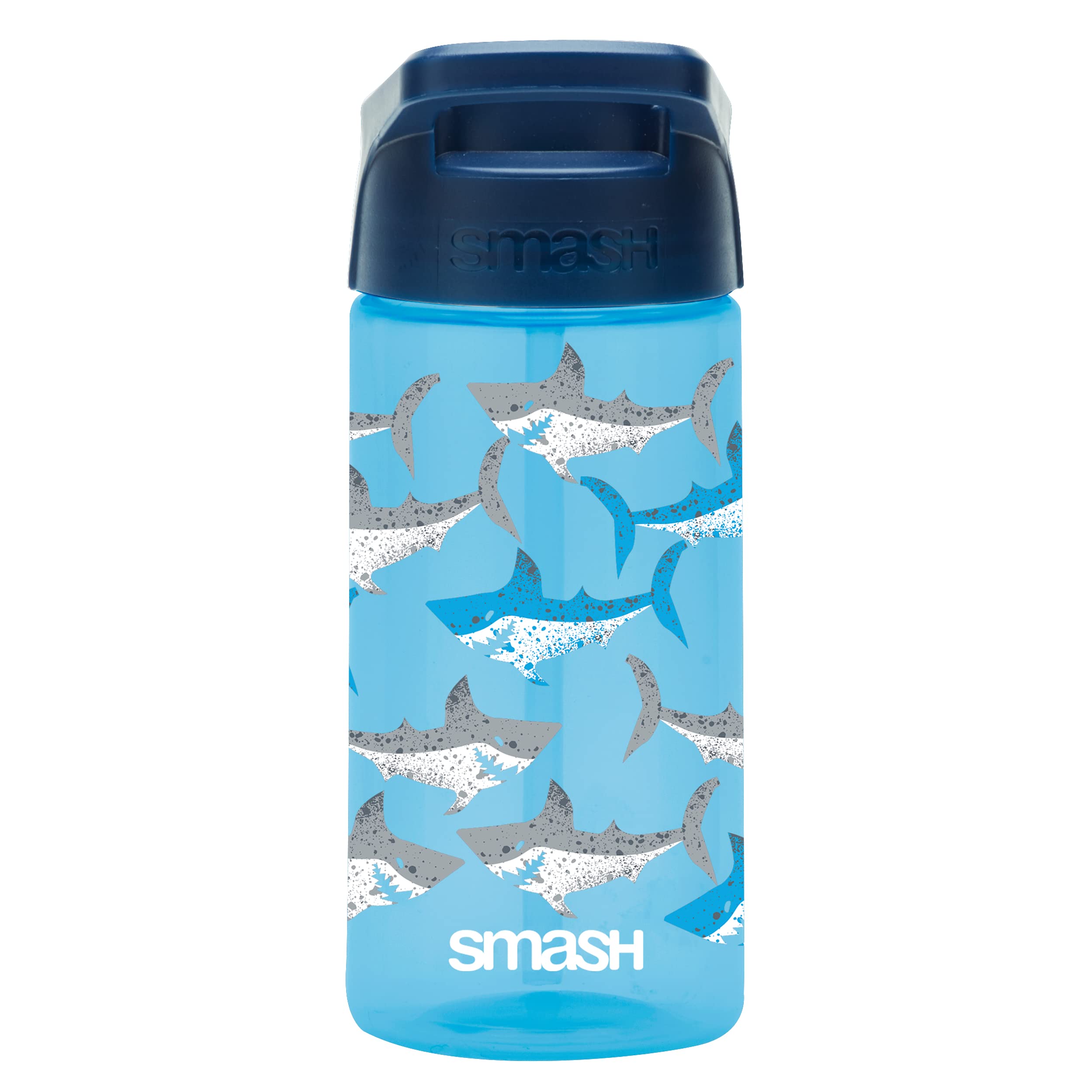 Smash Water Bottle 450ml - Blue Shark Design