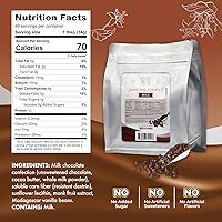 Vista 2 de ChocZero Chips de chocolate con leche, sin azúcar añadida, keto y bajo en carbohidratos, sin gluten, sin alcoholes de azúcar, bolsa de 20 onzas