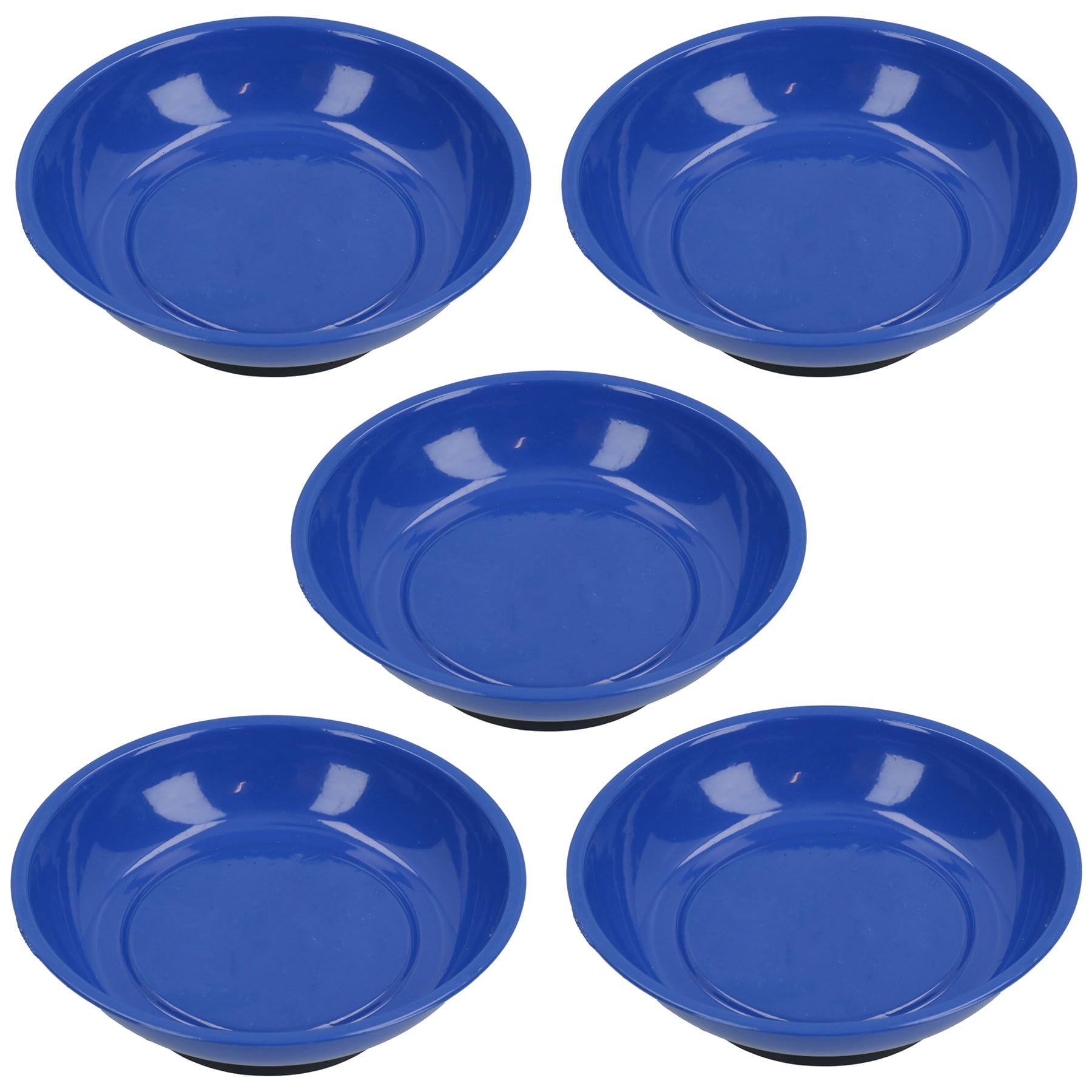 Bandeja magnética de acero inoxidable redonda de 4 pulgadas para tornillos pack de 5 unidades
