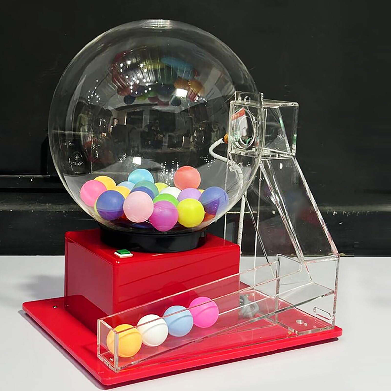 Elektryczna maszyna do losowania piłek, akrylowa klatka do bingo na imprezy, rodzinna zabawa, komercyjna do gier bingo i losowania szczęścia (MINI400)