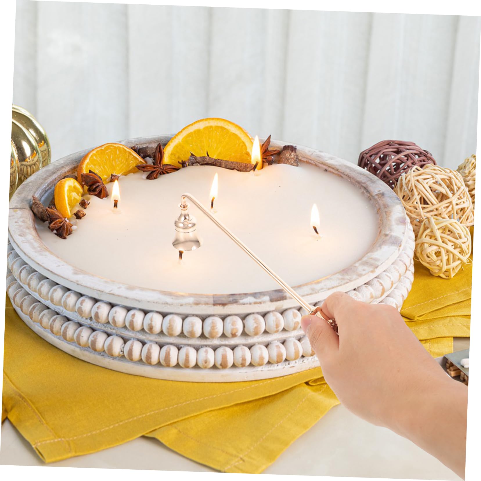 PRETYZOOM Candle Flame Snuffer Set Metal Wick Flame Snuffer Candle Accessory Kit Extinguish Ease