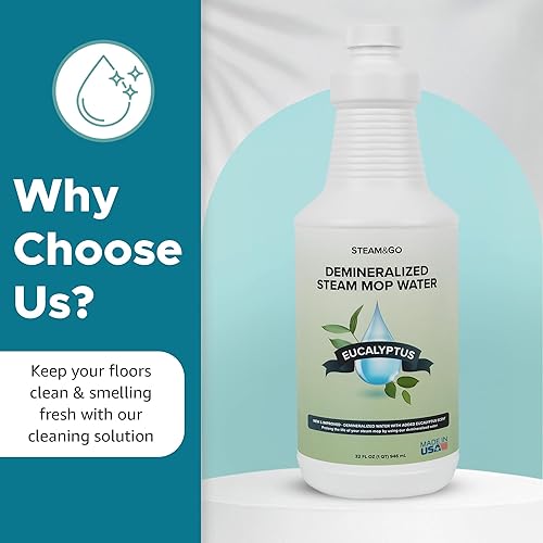 Miniatura 3 de Steam & Go - Agua desmineralizada para limpiador de vapor, líquido limpiador de suelos sin PVC compatible con cualquier vaporizador de trapeador,