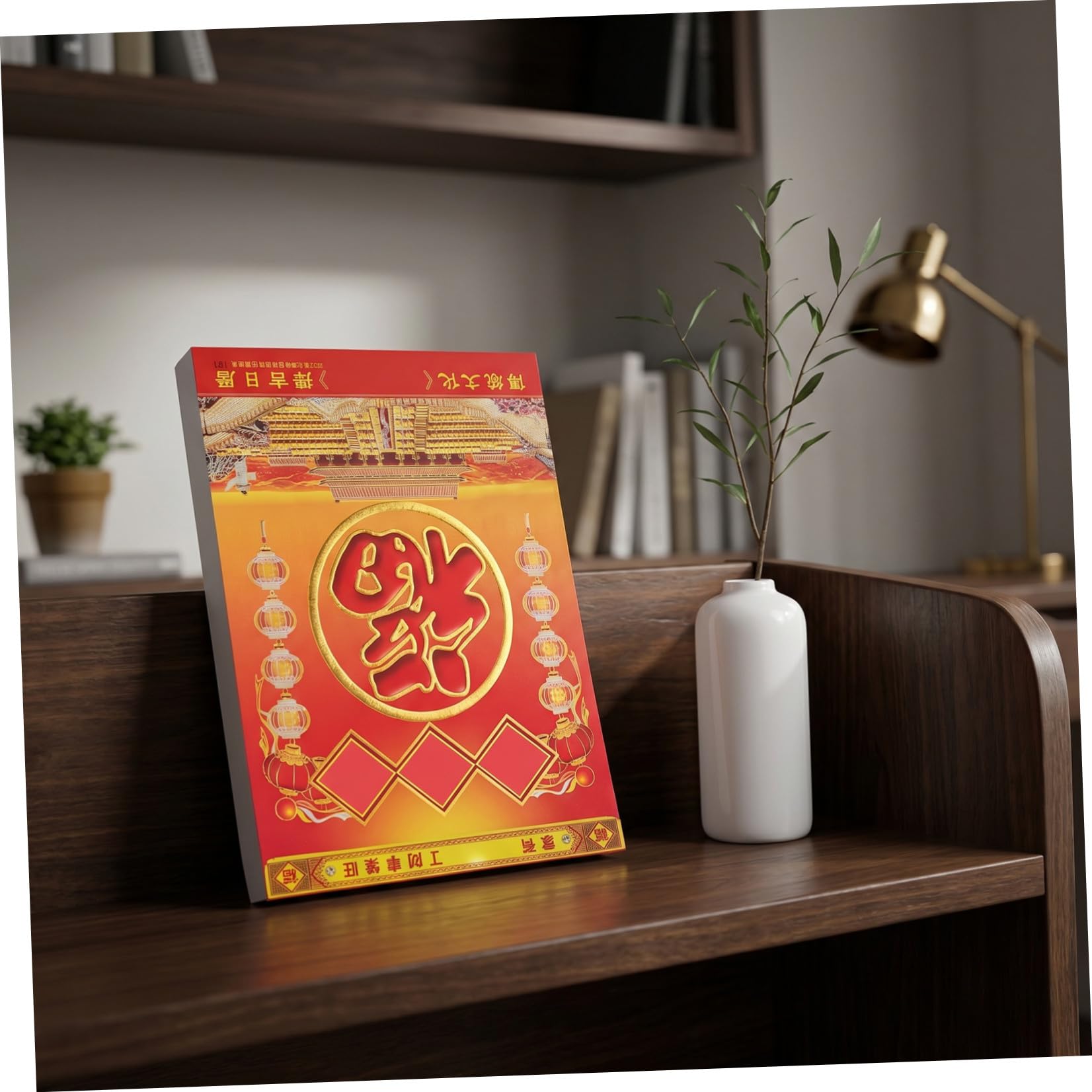 Chinesischer Mondkalender für die Wand – Traditioneller Abreißkalender 2027 – Feng-Shui-Tagesplaner für Zuhause, Büro, Feste und Jahresplanung (35 x 26 cm)