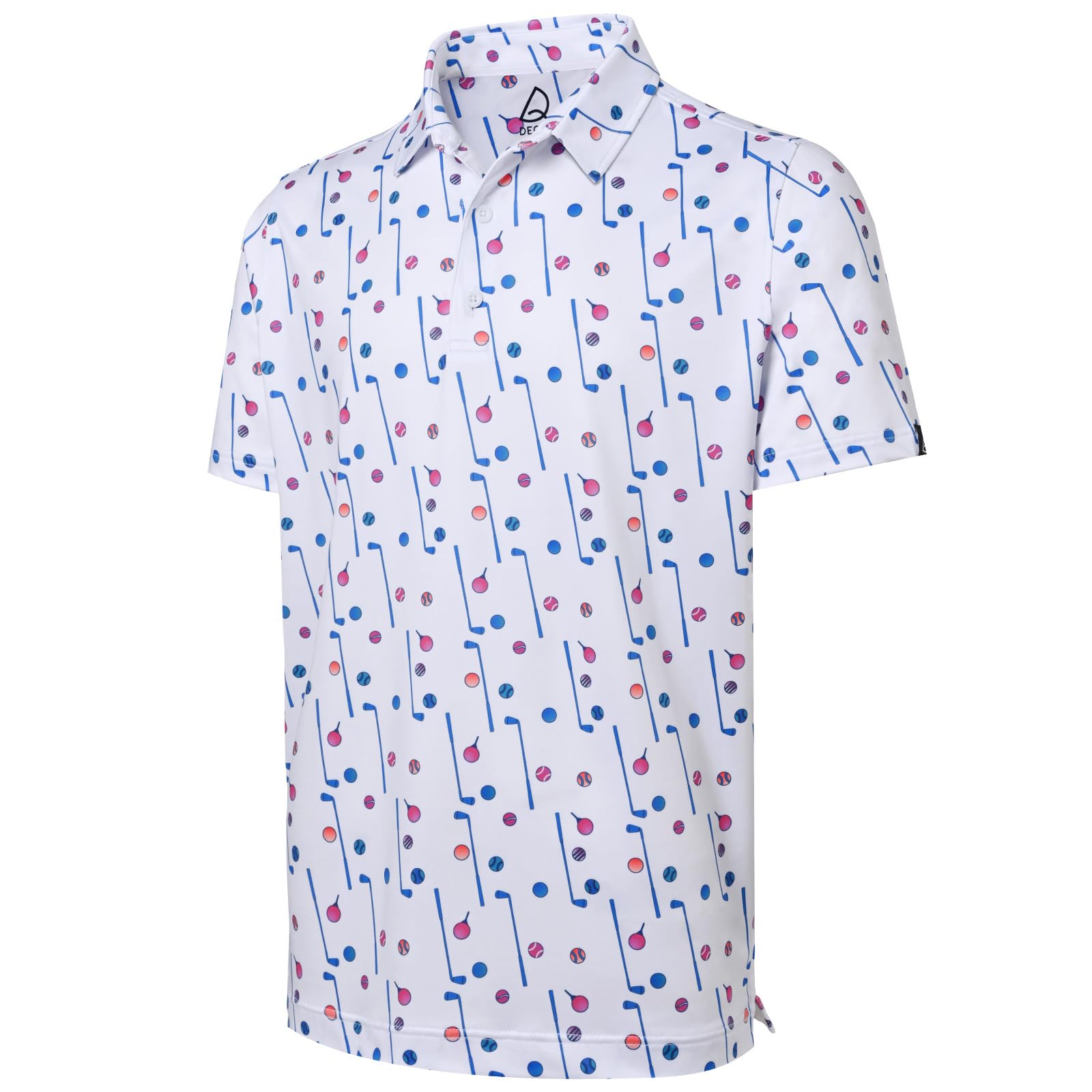 DEOLAX Polo da uomo Performance Moisture Wicking Mens Golf Shirt Casual Dry Fit Polo a maniche lunghe e corte